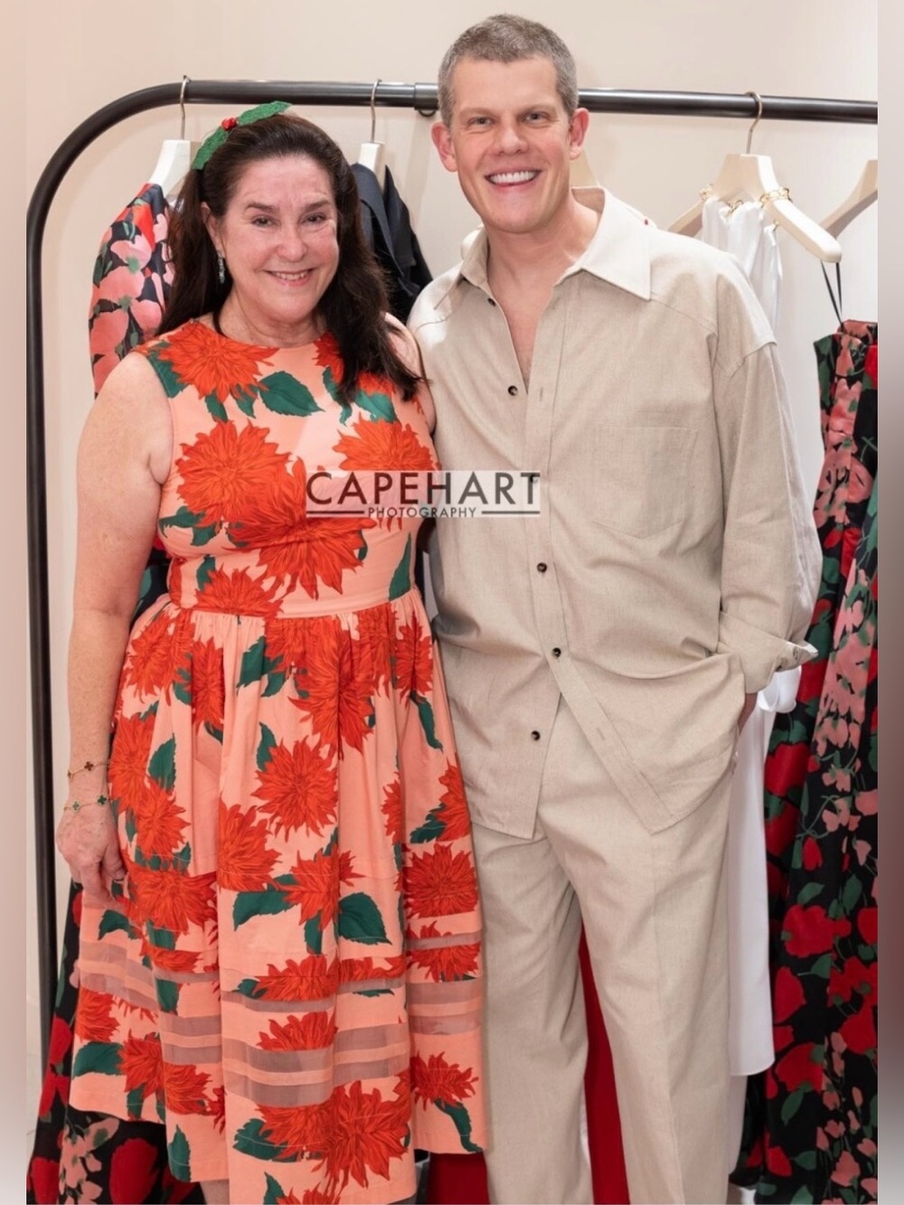 Carolina Herrera Floral A-Line Midi Dress - Picture 5 of 10